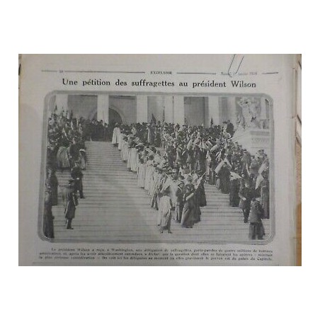 1916 FEMMES VOTE PETITION SUFFRAGETTES PRESIDENT WILSON