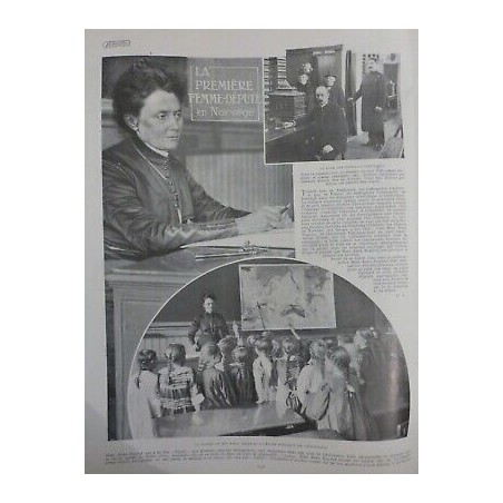 1909 ANNA ROGSTAD PREMIERE FEMME DEPUTE NORVEGE VOTE CHRISTIANIA