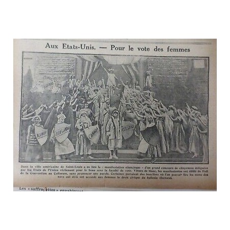 1910 FEMMES ETATS UNIS VOTE FEMMES