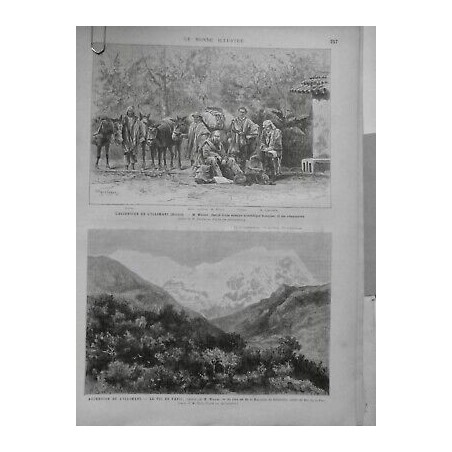 1877 MI BOLIVIE ASCENSION ILLIMANI M.WIENER MISSION SCIENTIFIQUE FRANCAISE