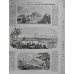 1853 I NICARAGUA M.SQUIER ILE TIGRE VILLE LEON VOLCAN VIEJO MOMOTOMBO