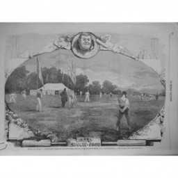 1864 MI JEU CRICKET GRAND MATCH BOIS BOULOGNE