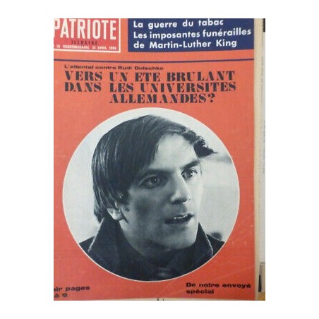 1968 PERSONNALITES RUDI DUTSCHKE ATTENTAT BACHMANN JEUNESSE ALLEMAGNE FEDERALE