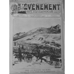 1914/1918 CHIEN SANITAIRE ALPES GLACIERS ATTELAGE RAVITAILLEMENT