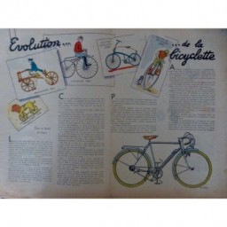 1938 LP CYCLISME VELOCIPEDE DRAISIENNE COURSE BICYCLETTE DESSIN GUEDO