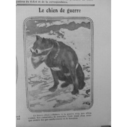 1914/1918 CHIEN SANITAIRE PROTECTION MUSELIERE LUNETTE GAZ ASPHYXIANT