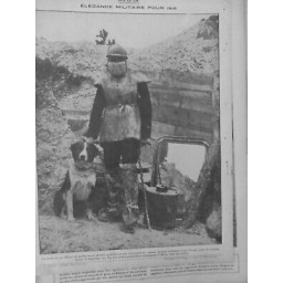 1914/1918 CHIEN SANITAIRE PATROUILLEUR RONDE OFFICIER PROTECTION GAZ