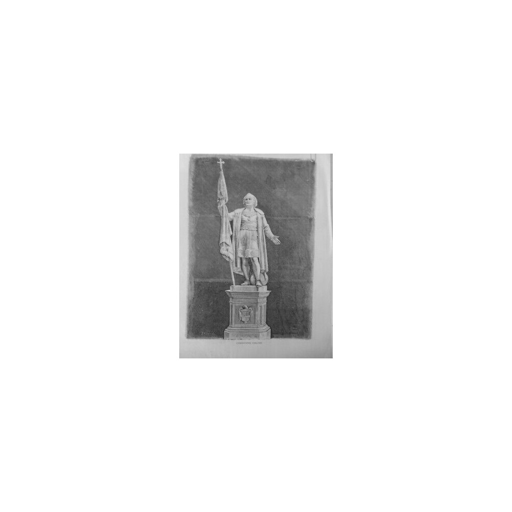 1889 PERSONNALITES STATUE CHRISTOPHE COLOMB