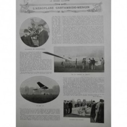 1908 MI AVIATION AEROPLANE GASTAMBIDE MENGIN ACCIDENT