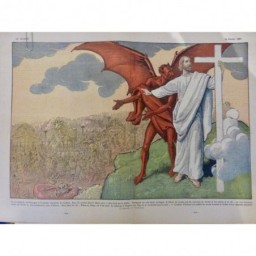 1937 LP RELIGION CAREME EVANGILE CHRIST CTOIX DEMON DIABLE