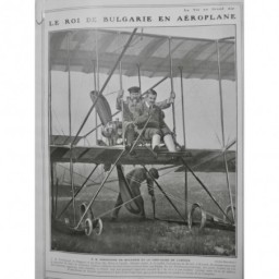 1910 VAGA AVIATION ROI BULGARIE FERDINAND AEROPLANE CHEVALIER LAMINNE