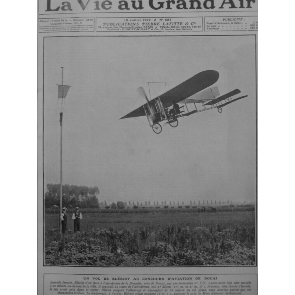 1909 VAGA AVIATION CONCOUR DOUAI BLERIOT MONOPLAN XII