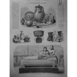 1862 I TERRES CUITES ANTIQUES VERRERIES MUSEE CAMPANA TOMBEAU ETRUSQUE