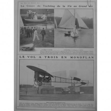 1909 VAGA AVIATION MONOPLAN VOL SANTOS DUMONT FOURNIER ISSY LES MOULINEAUX