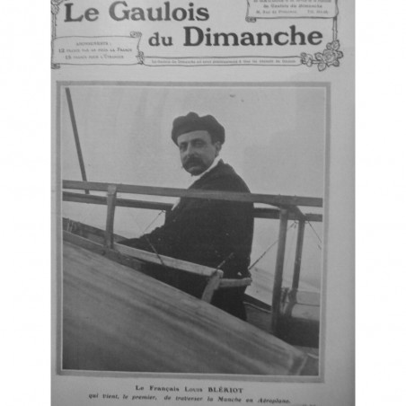 1909 GDD AVIATION FRANCAIS LOUIS BLERIOT TRAVERSEE MANCHE AEROPLANE