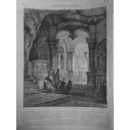 1862 I EGLISE MINES SEL WIELICZKA GALICIE DESSIN M.STROOBANT