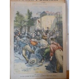 1901 ETATS UNIS LYNCHAGE FOULE NOIRS ACCUSES ASSASSINAT FEMME BLANCHE