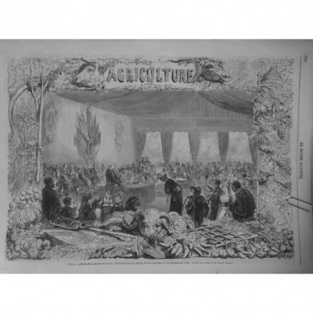 1862 MI AGRICULTURE COMICE AGRICOLE LAMOTTE BEUVRON