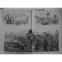 1862 UI CONVOI ESCLAVES DESERT TABLEAU ADOLPHE BURGER ROME ANCIEN FORUM