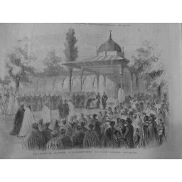 1867 EMPIRE OTTOMAN TURQUIE CEREMONIE SALAMLIK CONSTANTINOPLE