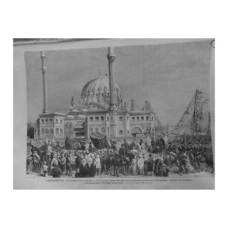 1872 EMPIRE OTTOMAN TURQUIE CONSTANTINOPLE CEREMONIE SUREEMINI RAMADAN