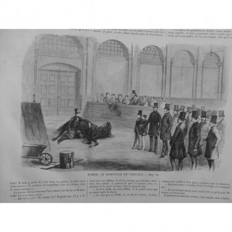 1860 RAREY DOMPTEUR CHEVAUX DEMONSTRATION