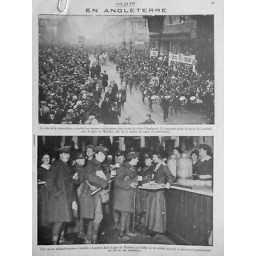 1916 SLV THÉ LONDRES GARE WATERLOO BUFFET DISTRIBUTION THE SANDWICH