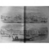 1858 EMPIRE OTTOMAN TURQUIE VUE PORT CONSTANTINOPLE PALAIS SULTAN DOLMA BAKTCHE