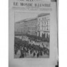 1879 HONGRIE BUDA-PESTH MANIFESTATION CONTRE LOI MILITAIRE PHOTO M.MAY