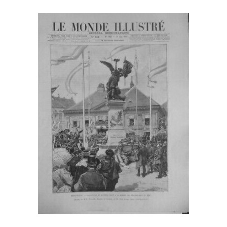 1893 HONGRIE BUDA-PESTH INAUGURATION MONUMENT MEMOIRE HONVEDS DESSIN M.L.TINAYRE