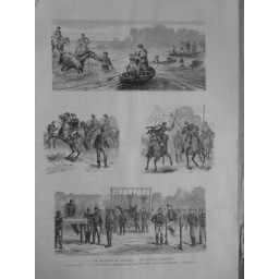 1883 HONGRIE VIE MILITAIRE AUTRICHE HUSSARDS HONGROIS