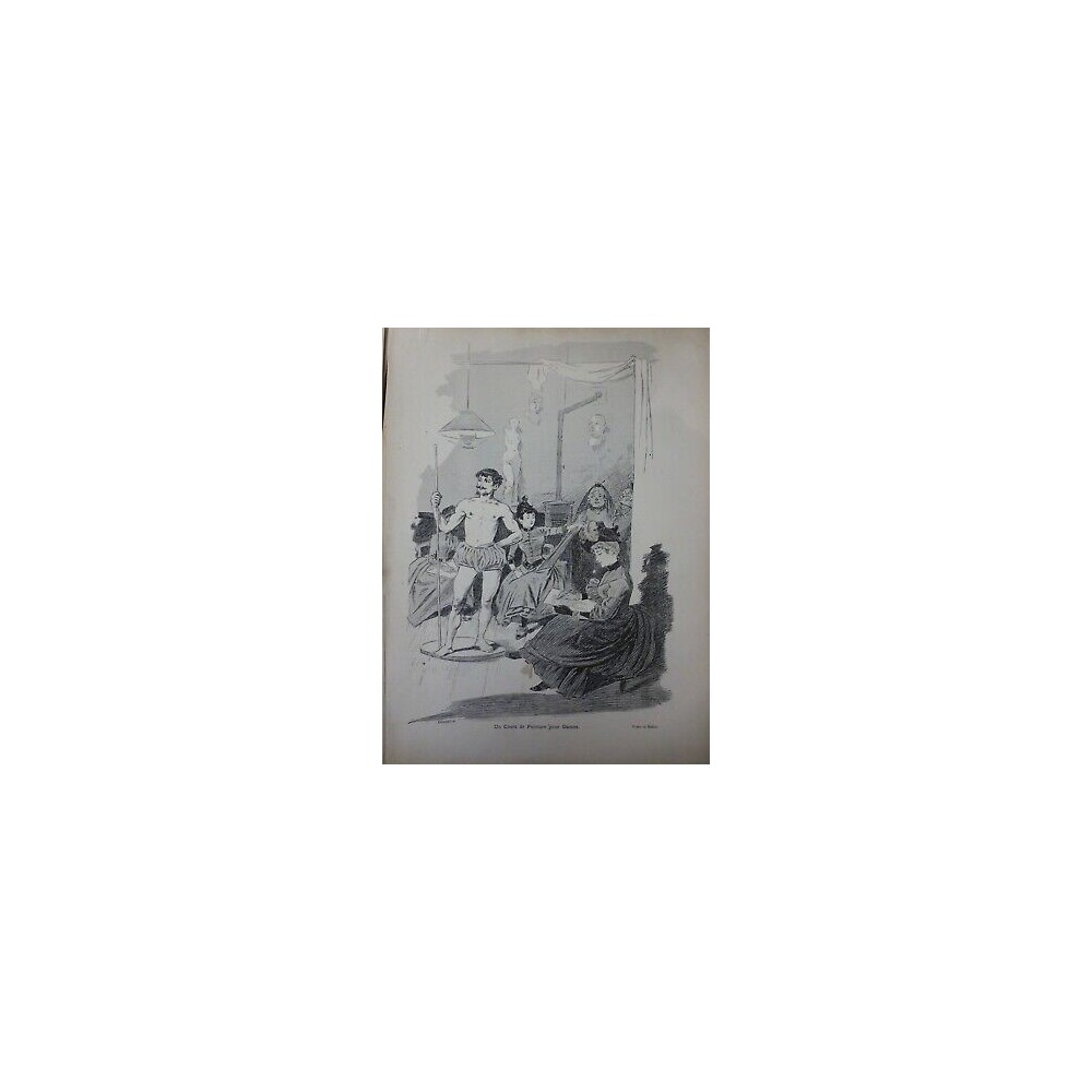 1888 FEMMES COURS PEINTURE DAMES DESSIN ROEDEL