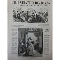 1863 FEMMES ARTISTES SORTIE COUVENT TABLEAU MADAME SCHNEIDER