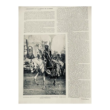 1913 I CONSTANTINOPLE CAVALIER KURDES GUERRE AHMED ABOUK