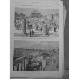 1868 1879 POMPEI BOUTIQUE BOULANGERIE AUBERGE 18 EME CENTENAIRE 3 JOURNAUX