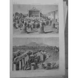 1868 1879 POMPEI BOUTIQUE BOULANGERIE AUBERGE 18 EME CENTENAIRE 3 JOURNAUX