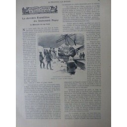 1898 EXPLORATEUR POLE NORD SUD DERNIERE EXPEDITION LIEUTENANT PEARY