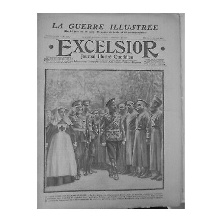 1915 TSAR VISITE SOLDATS BLESSES