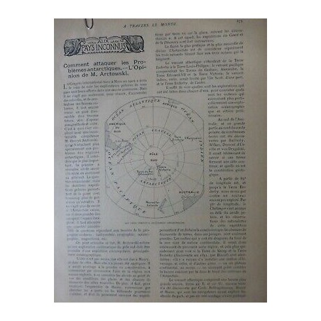 1906 EXPLORATEURS POLE NORD SUD PROBLEMES ANTARCTIQUES OPINION M ARCTOWSKI