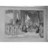 1880 THEATRE PICHEL STOGOFF SALUT AMAZONES FETE TARTARE DESSIN ADRIEN MARIE