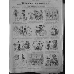 1880 JULES VERNE MICHEL STROGOFF PRISONNIER AUBERGE TRAITRE DESHAYESHOFF-OGAREFF