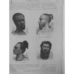 1840 TATOUAGE PIERCING ESPECE POLYNESIENNE VISAGE TATOUE