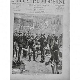 1888 IM SAINTE-BARBE FÊTE ARTILLEUR TOAST COLONEL GLOIRE FRANCE DESSIN MOREL