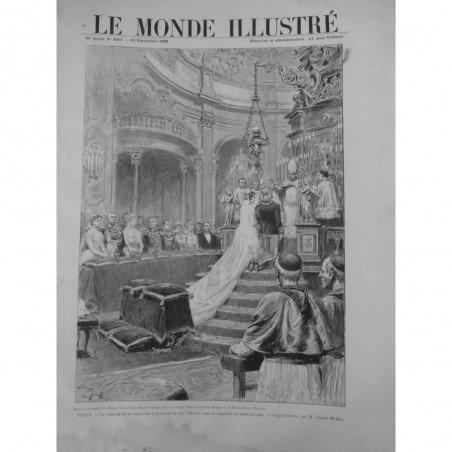 1888 TURIN MARIAGE PRINCESSE LAETITIA DUC D'AOSTE CHAPELLE