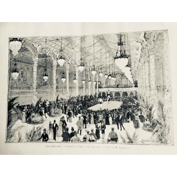 1890 MI ELECTRICITÉ CASINO PARIS GRAND HALL LUSTRE ECLAIRAGE ELECTRIQUE