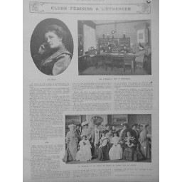 1908 MI FEMME FEMINISME CLUBS FEMININS ETRANGER LILY BRAUN COMITE LYCEUM LONDRES