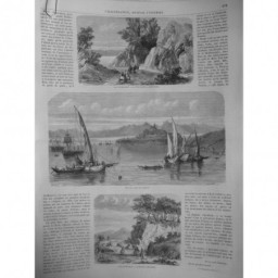 1863 I ILE ITHAQUE FONTAINE ARETHUSE ECOLE HOMERE VUE ILE CORFOU N°2