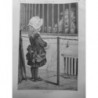 1888 I TABLEAU MENAGERIE OLIVIE LION CAGE PETITE FILLE