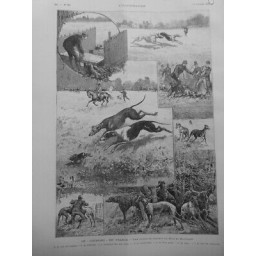 1888 I COURSING LEVRIERS BOIS BOULOGNE