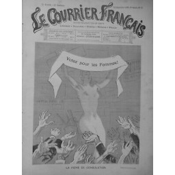 1889 FEMME FEMINISME FICHE CONSOLATION VOTE FEMMES